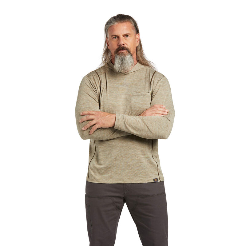 Ariat Hemden Herren - Rebar Evolution Hooded Sun Khaki ( BDSCA-8309 )